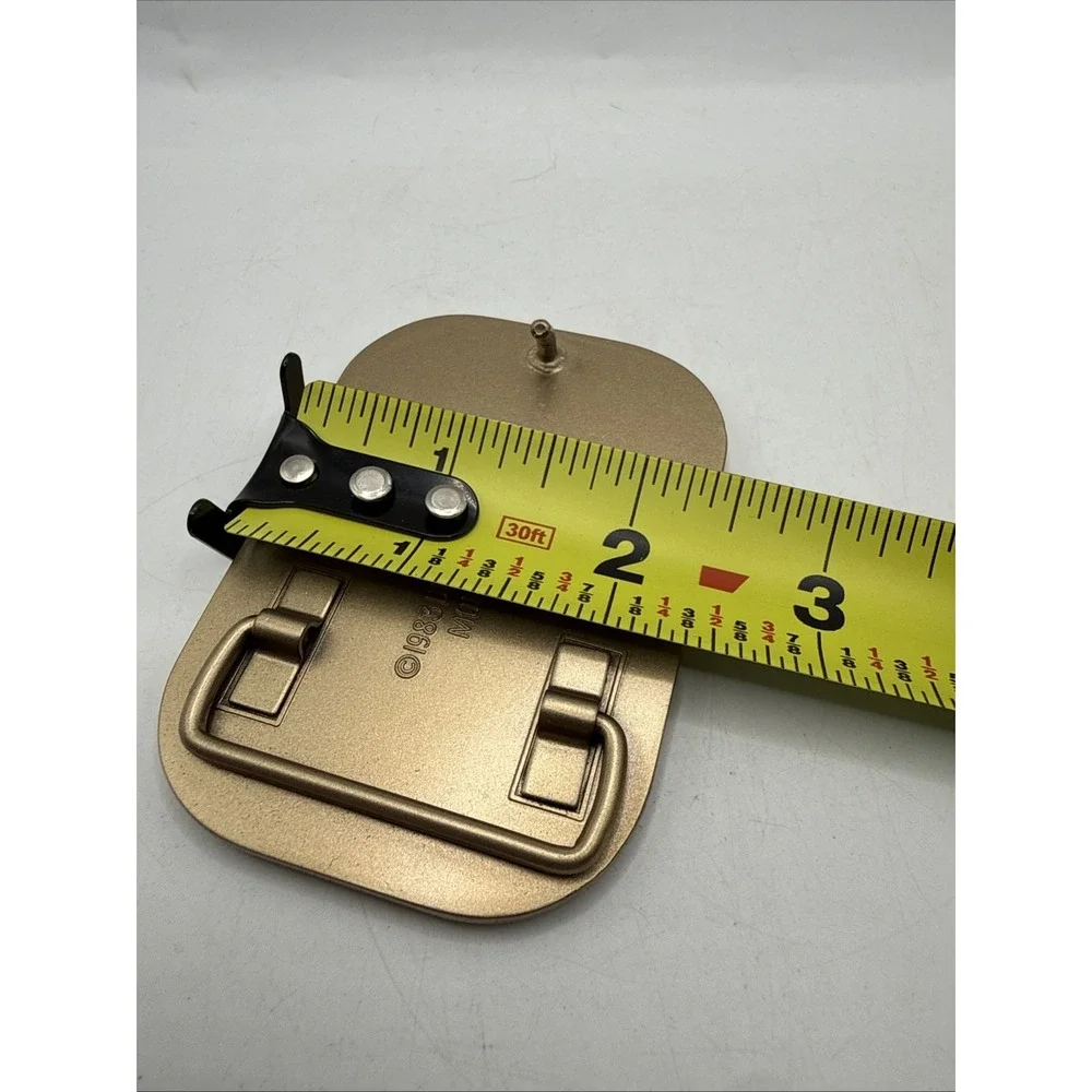 Vintage Brass John Deere Belt Buckle ‎ Backhoe Tractor Dimensional Design 1983